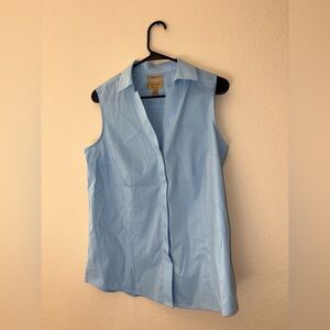 Investments Light Blue Sleeveless Blouse